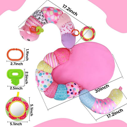 Tapete 2 en 1 para el tiempo boca abajo y almohada sentada para bebés