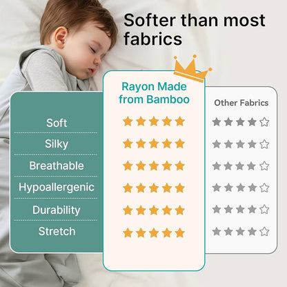 Saco de dormir súper suave de rayón hecho de bambú para bebés de 18 a 24 meses, 0.5 Tog