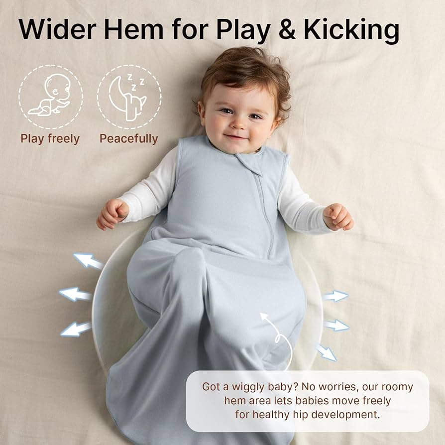 Saco de dormir súper suave de rayón hecho de bambú para bebés de 18 a 24 meses, 0.5 Tog