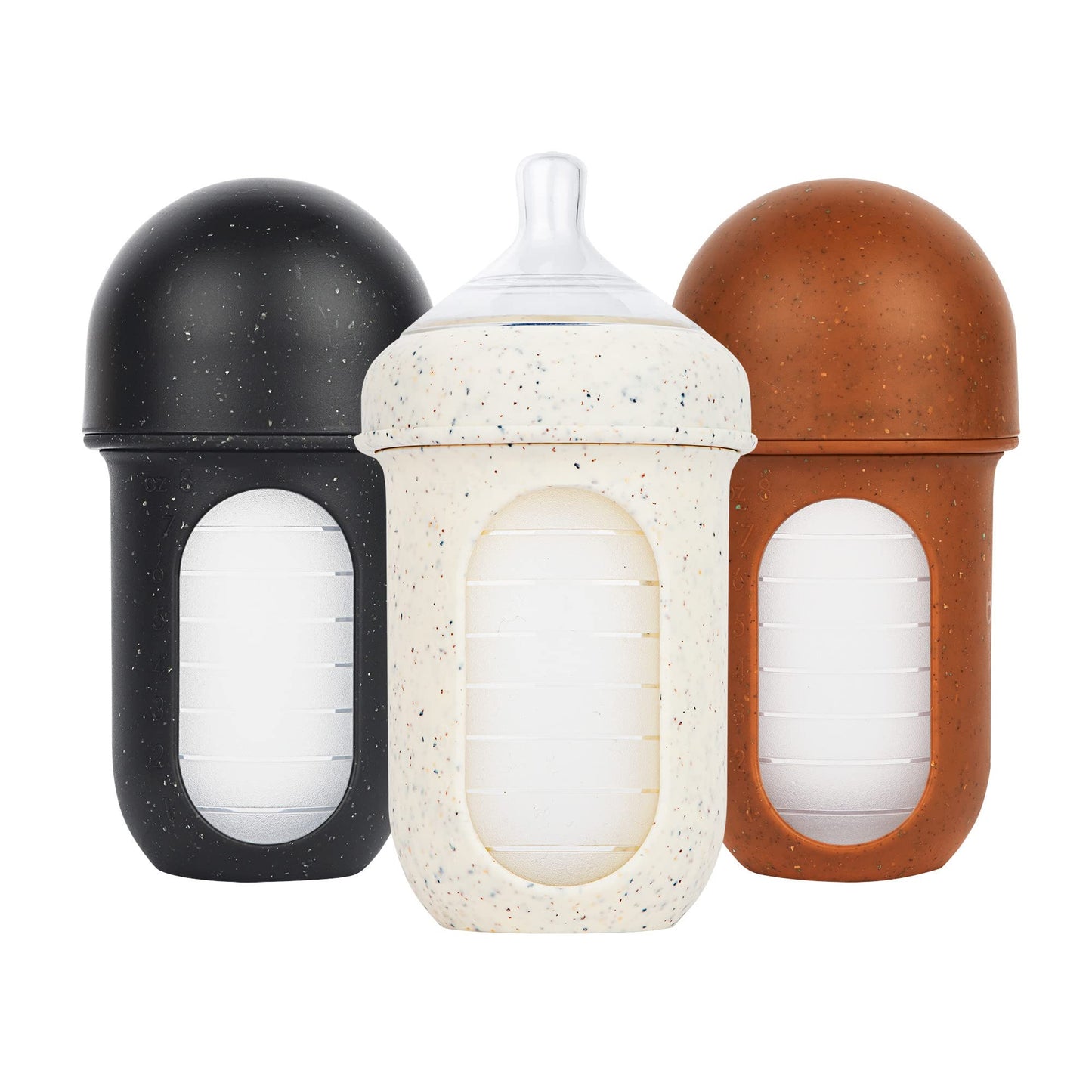 Botellas reutilizables de silicona Boon NURSH, diseño moteado, 8 oz
