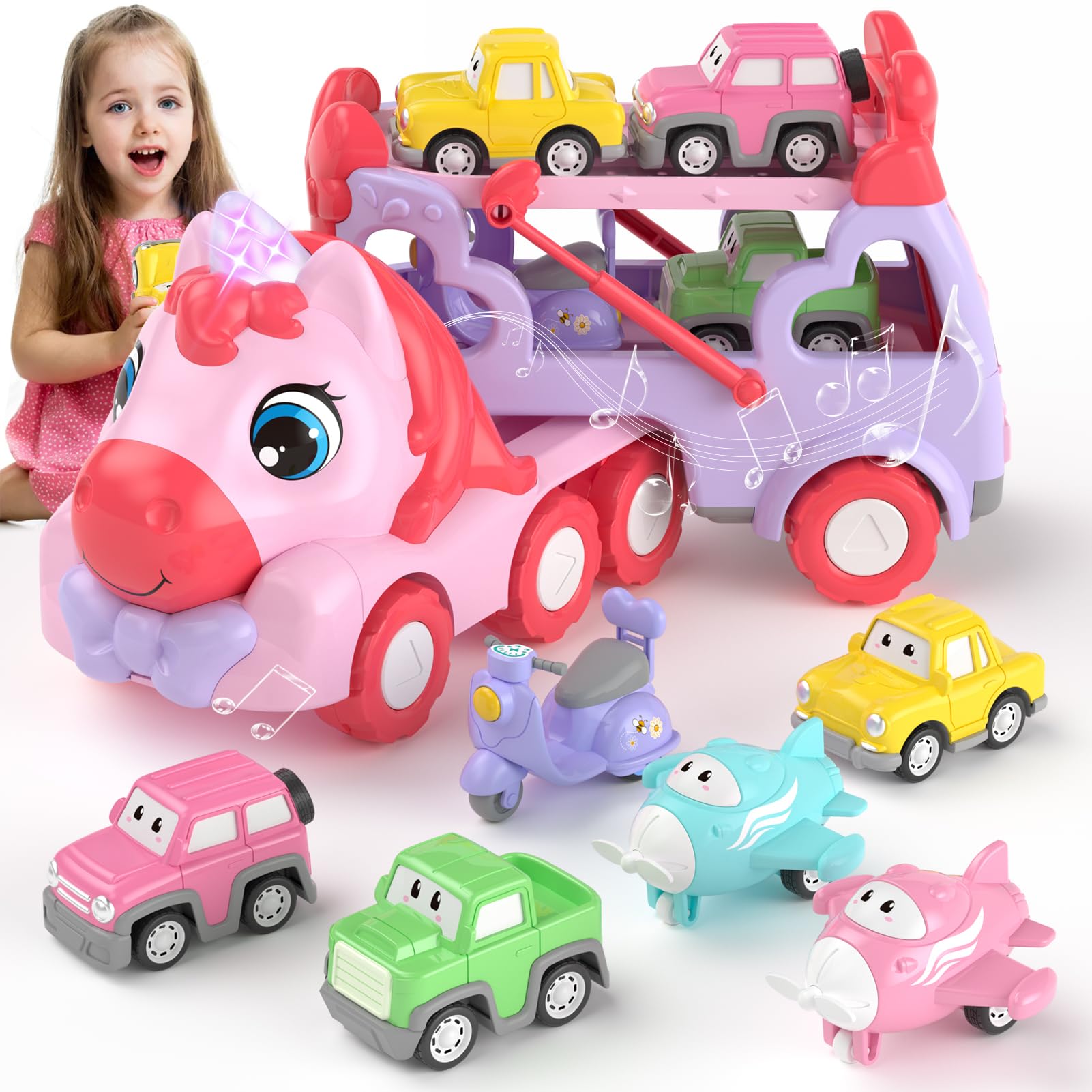 Coches de juguete con luz y música