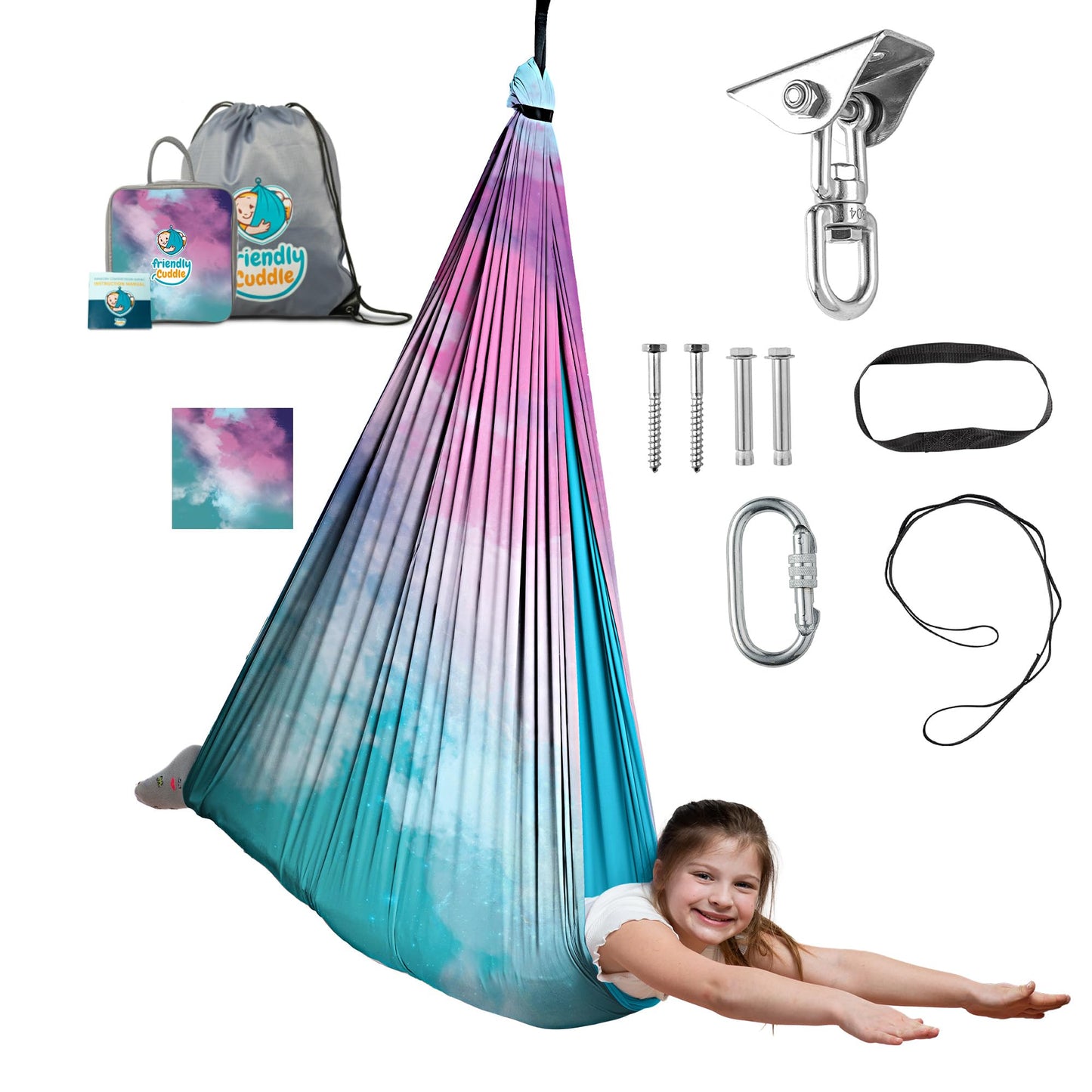 Columpio sensorial para niños (interior o exterior) – Soporta 300 libras