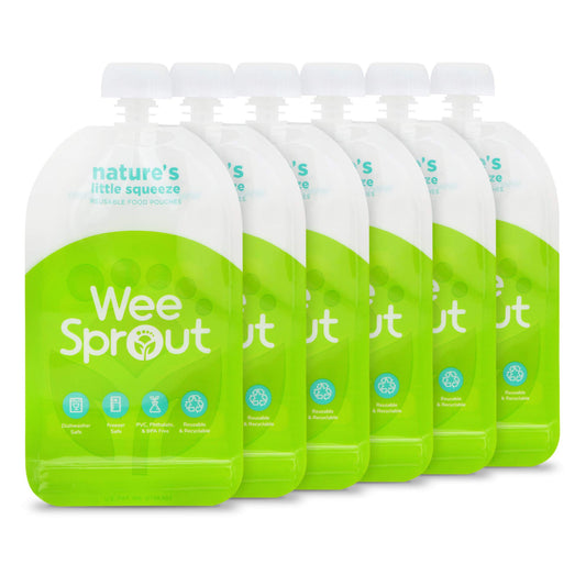 WeeSprout Bolsas de comida reutilizables con doble cremallera