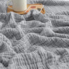 EMME - Manta refrescante 100% muselina de algodón (gris claro, 50 x 70 pulgadas)