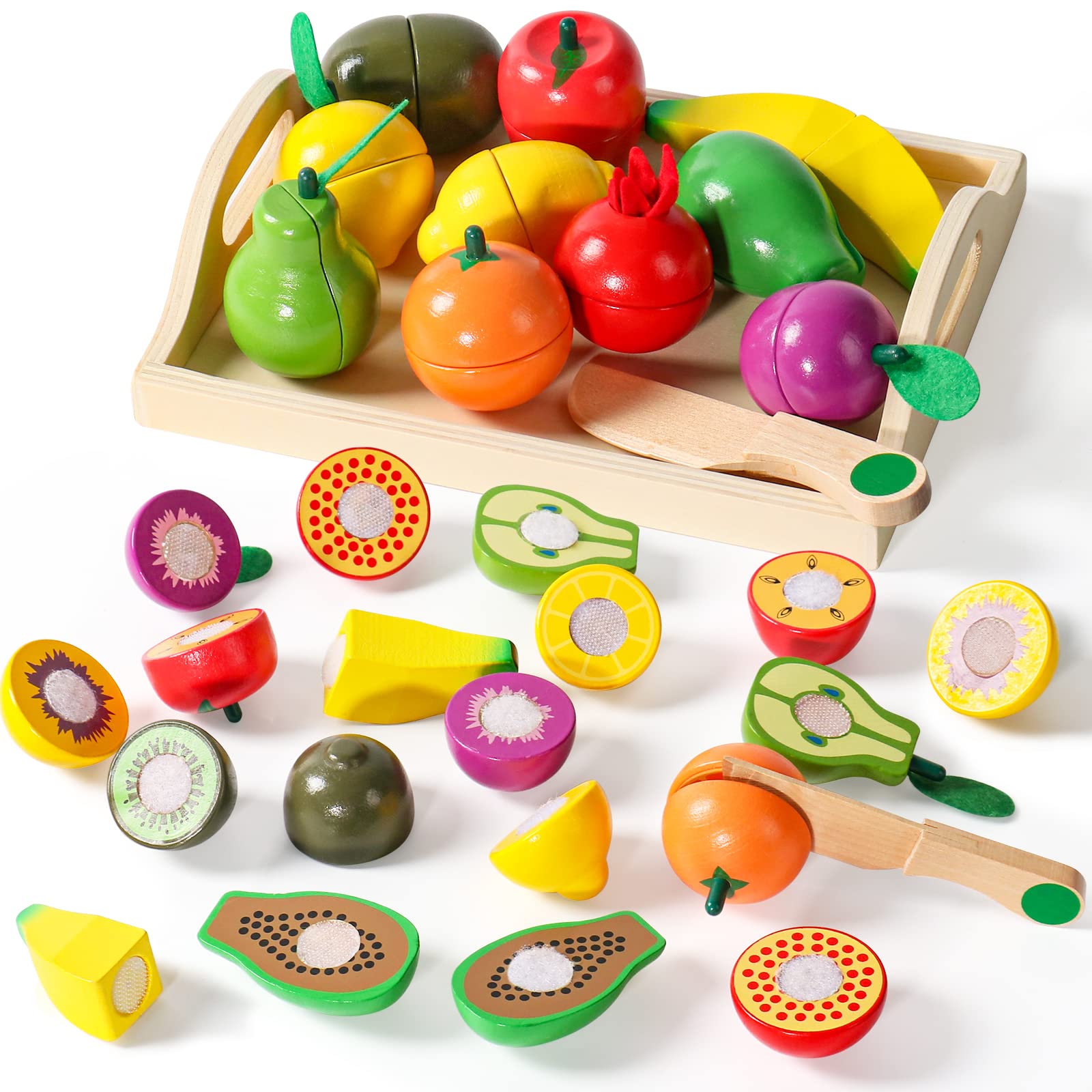 Comida de juguete de madera yoptote