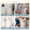 Cesta para la colada blanca OrganiHaus de 15 x 18 pulgadas