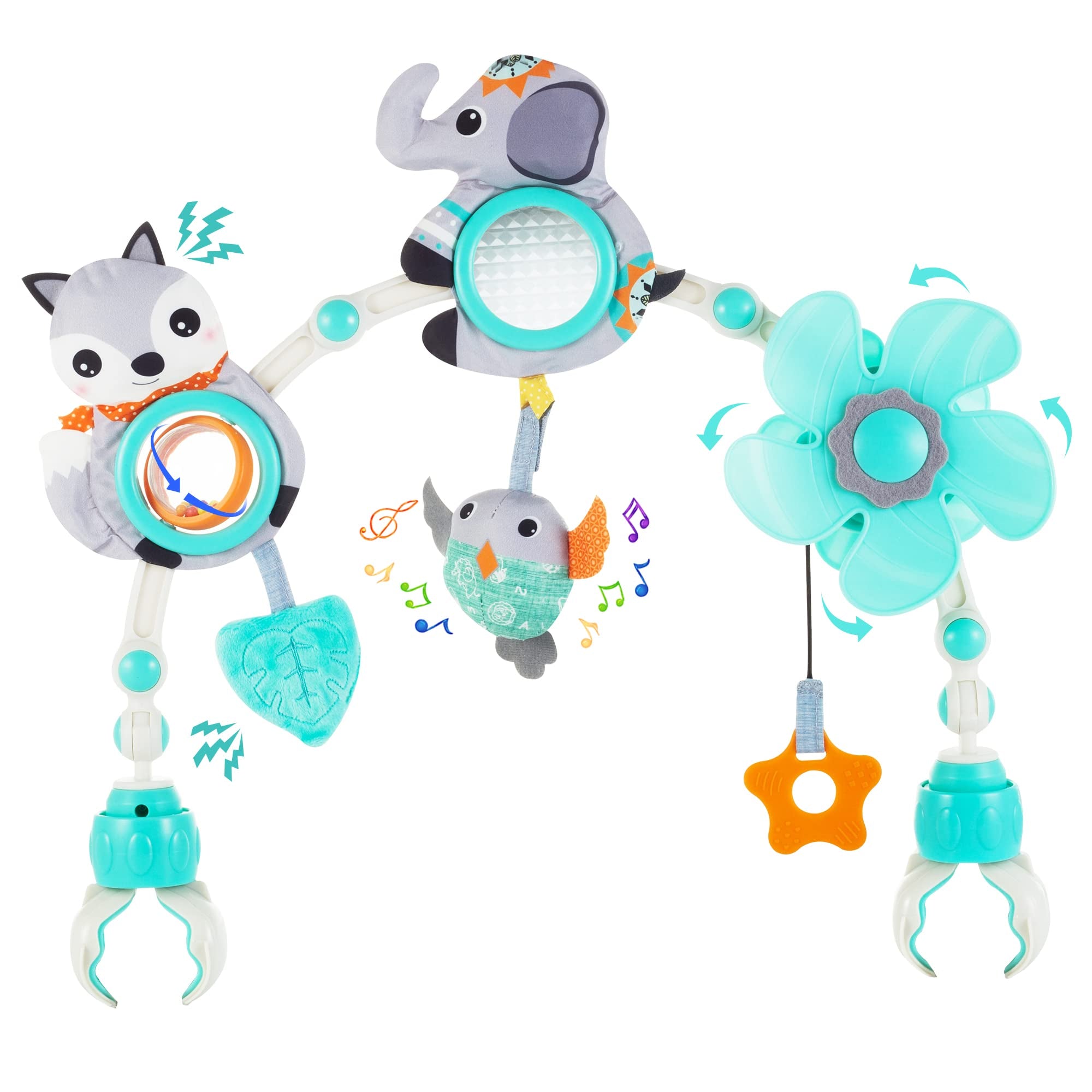 Lynncare Store juguetes de moisés con arco ajustable para bebés