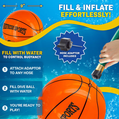 Pelota de Baloncesto Acuática de Buceo para Piscina