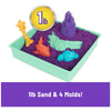 Kinetic Sand Juego de caja de arena, arena de juego morada de 1 libra