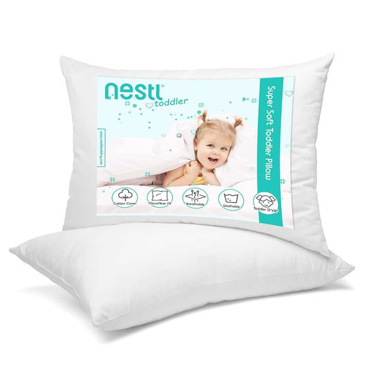 Nestl Paquete de 2 almohadas para niños pequeños de 13 x 18 pulgadas