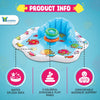 Bundaloo Alfombrilla inflable para piscina infantil con respaldo y anillos apilables