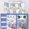 HelloBaby Monitor de bebé con pantalla IPS de 3.2 pulgadas, monitor de cámara para bebé con cámara remota de zoom