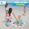 Bundaloo Alfombrilla inflable para piscina infantil con respaldo y anillos apilables