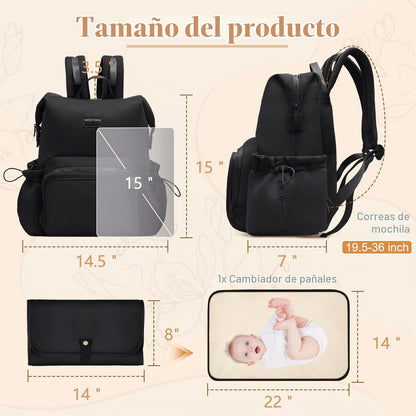 Miss Fong - Mochila para pañales Mochila de neopreno para bebé