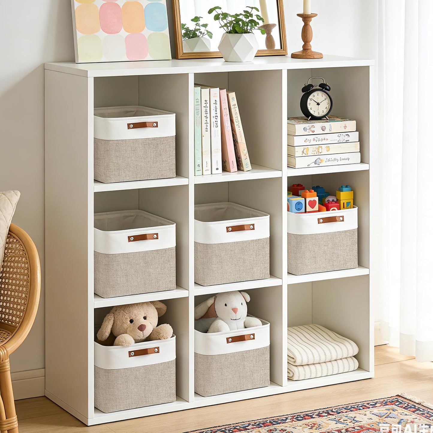 Bagnizer Cubos de Almacenamiento de Tela Plegables 11x11