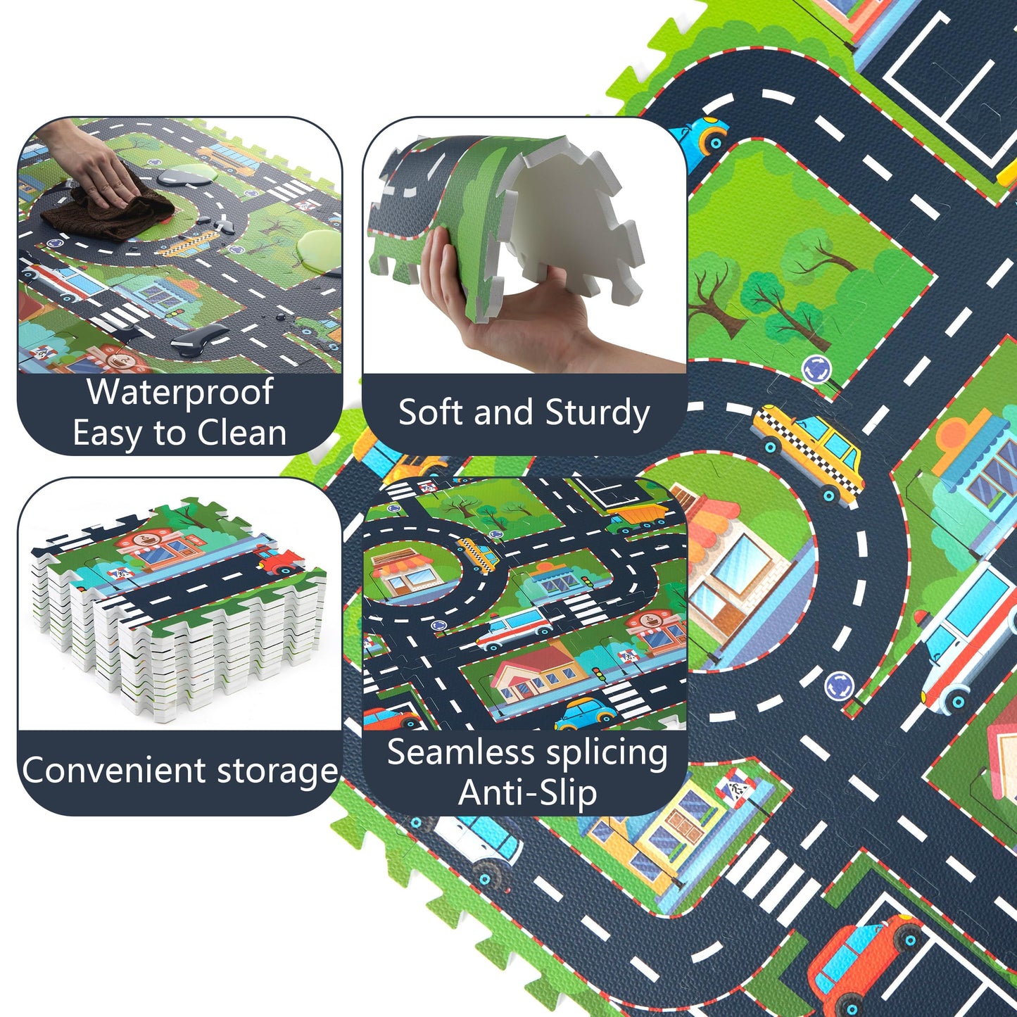 PLAY 10 Alfombrilla de espuma para bebé, 12 piezas