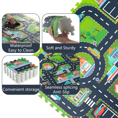 PLAY 10 Alfombrilla de espuma para bebé, 12 piezas