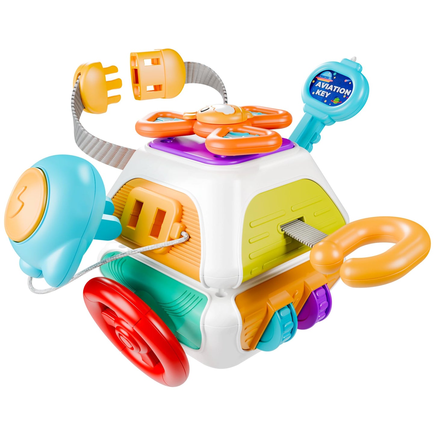 iPlay, iLearn Cubo de tablero 10 en 1 para bebé