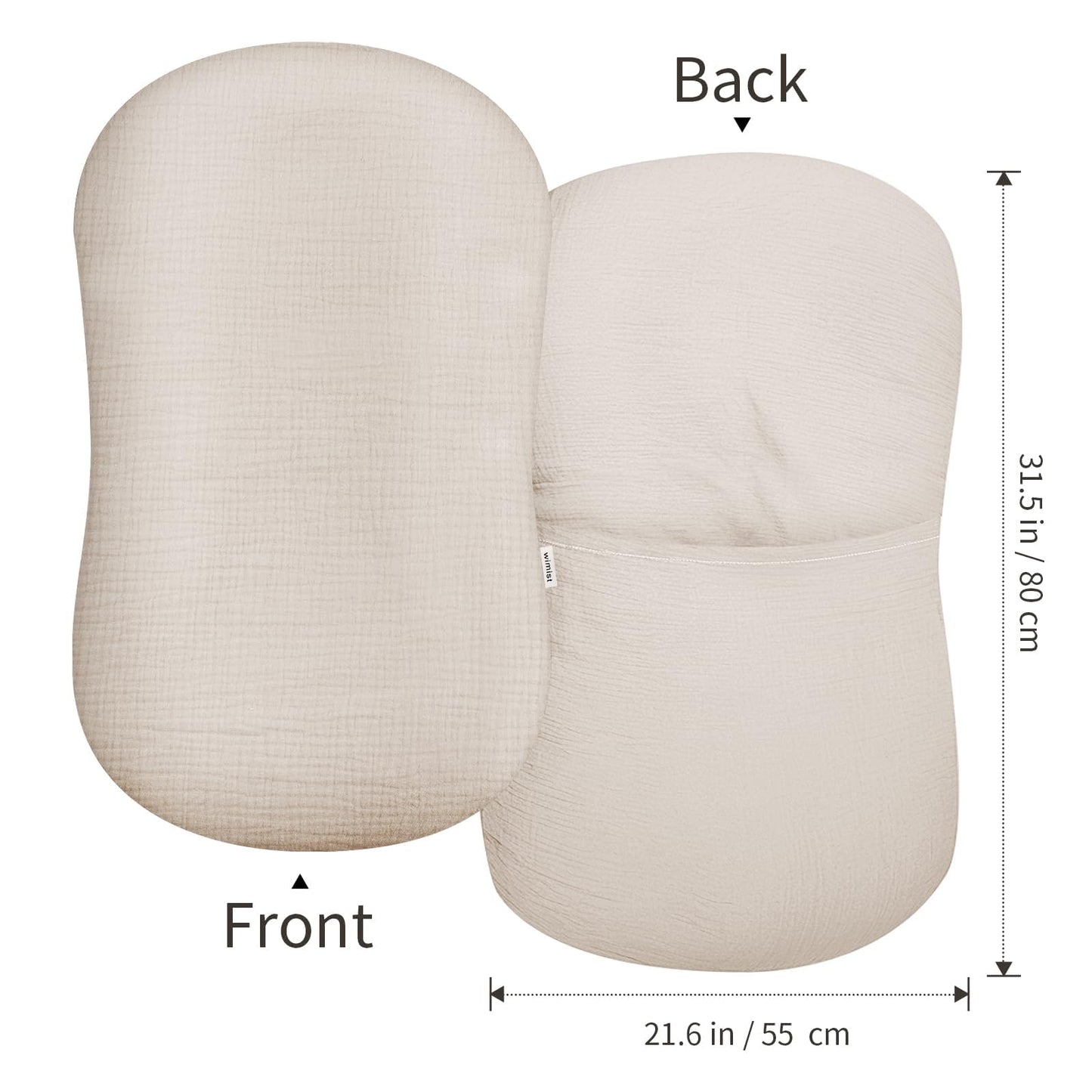 Juego de 2 fundas de muselina para tumbona de bebé