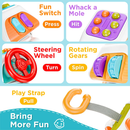 iPlay, iLearn Cubo de tablero 10 en 1 para bebé