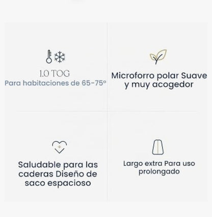 HALO Manta de microforro polar, saco de dormir de transición para envolver, TOG 1.0, 12-18 meses