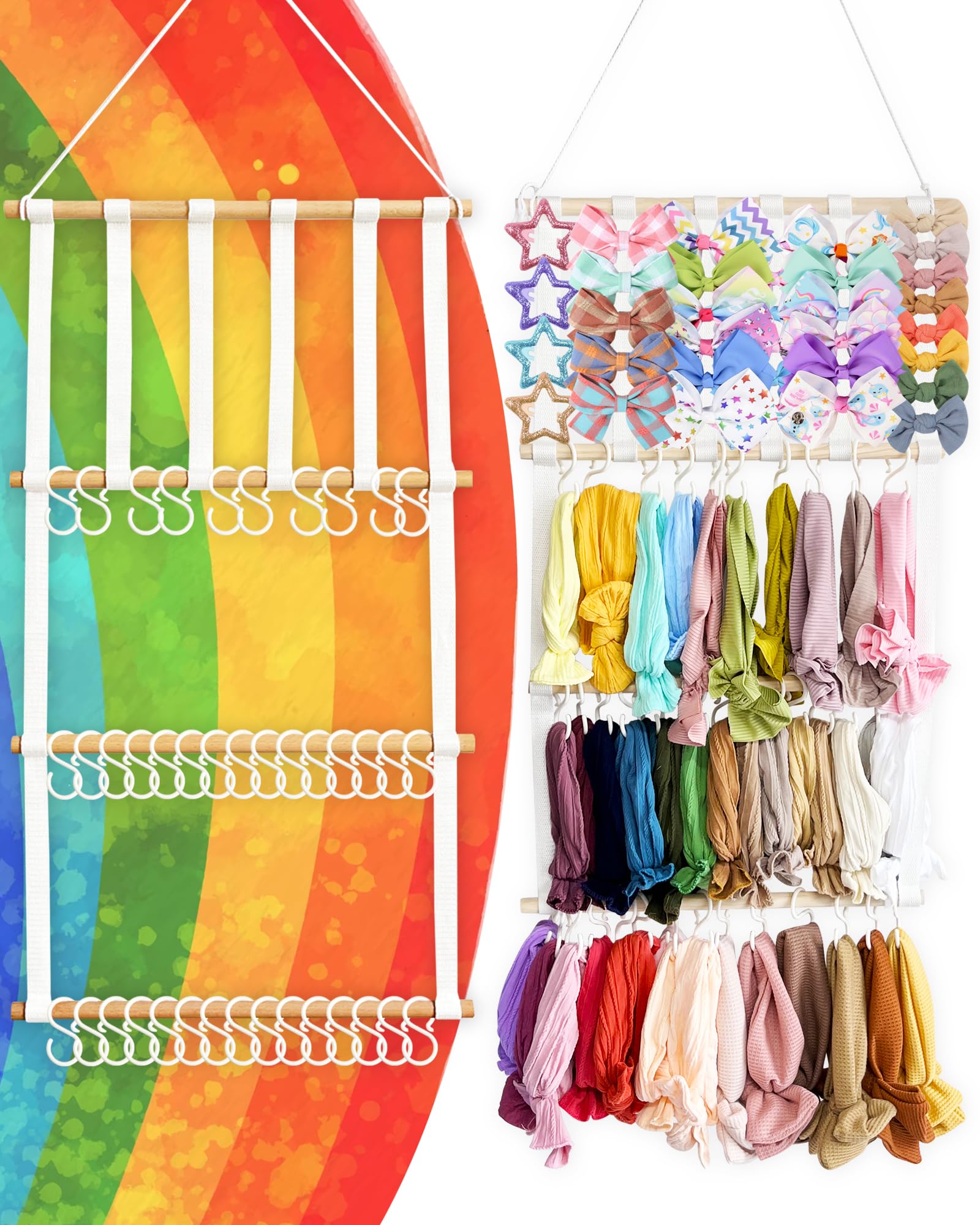 Soporte para diadema organizador de lazos para el cabello