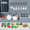 35 piezas de accesorios de juguete de cocina para niños