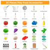 35 piezas de accesorios de juguete de cocina para niños