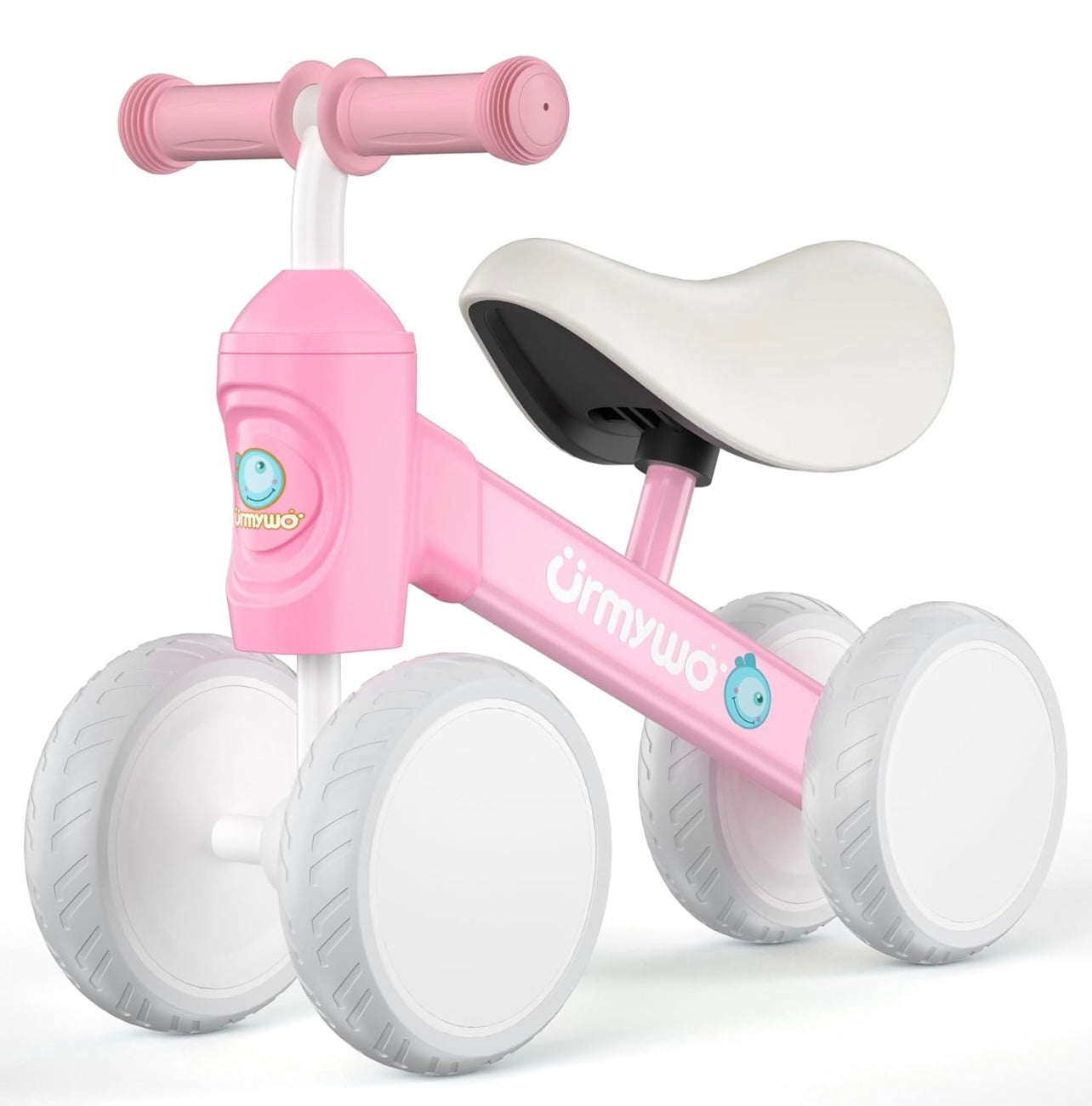 Bicicleta de equilibrio para bebés para niños rosada