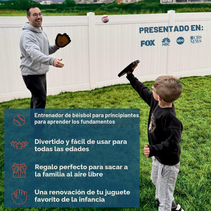 Juego de pelota para lanzar y atrapar, pelotas adhesivas fáciles de usar y guante de entrenamiento de béisbol