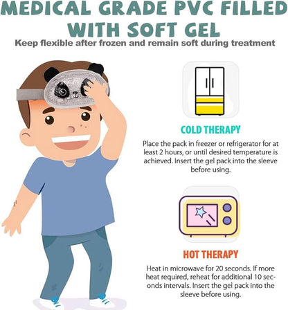 Bolsa de hielo Boo Boo, reutilizable para niños, para aliviar la fiebre