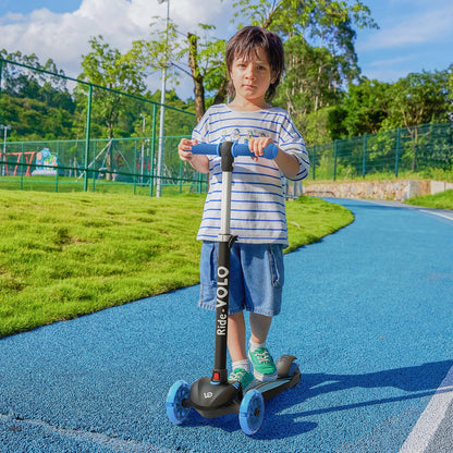 Patinete Infantil de Impulso, Ruedas con Luces LED