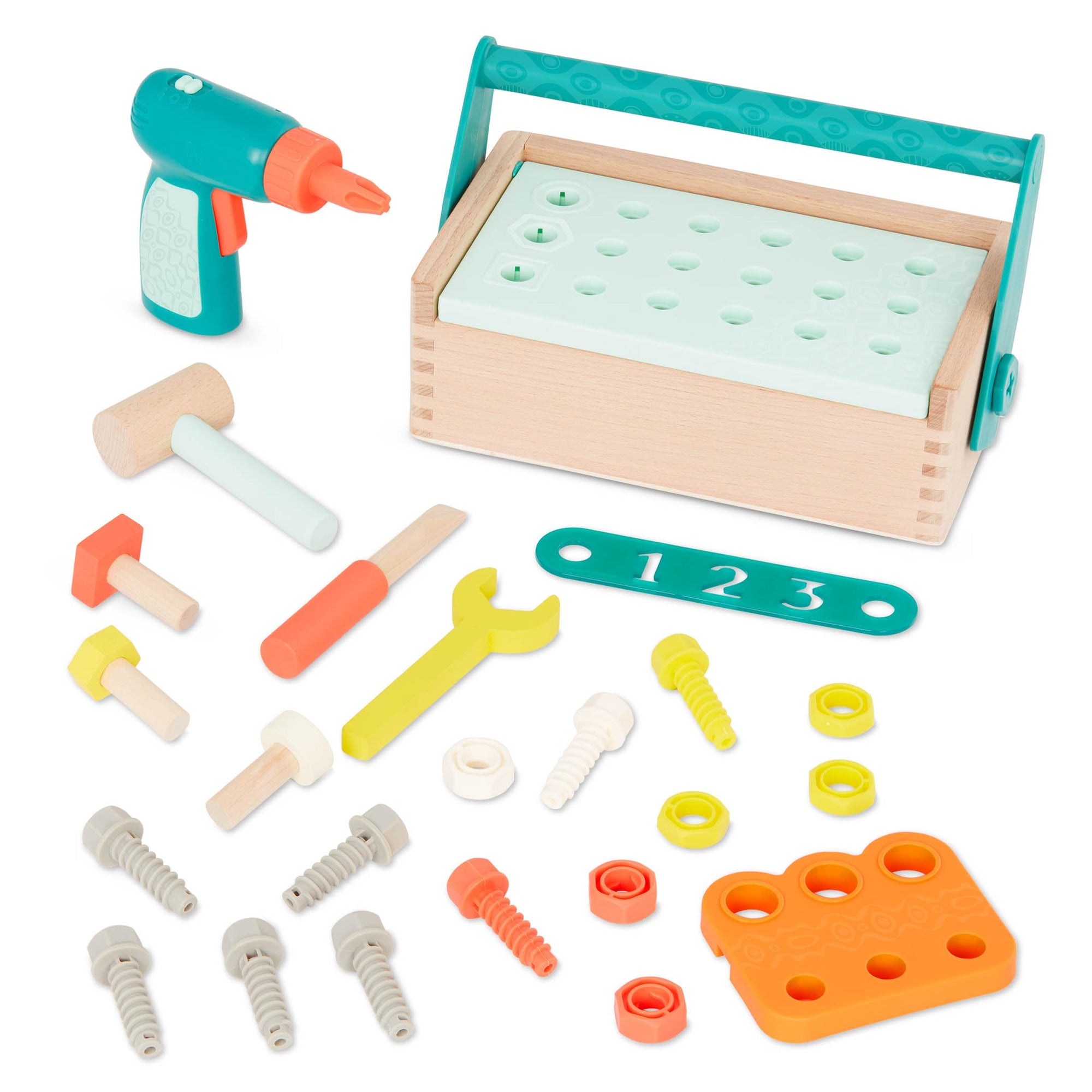 B. toys - Kit Fix 'n' Play - Caja de herramientas de juego de simulación