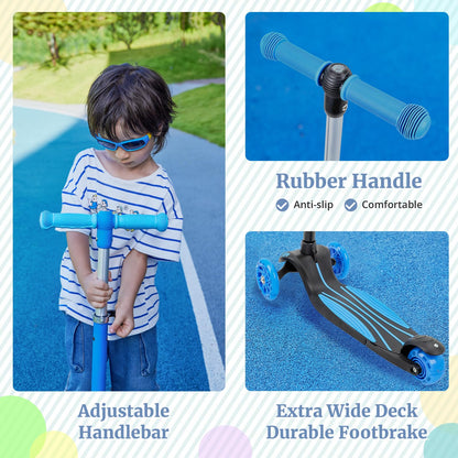Patinete Infantil de Impulso, Ruedas con Luces LED
