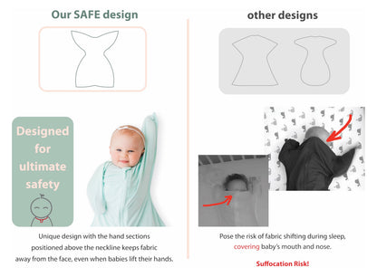 bebon Transition Swaddle - Manta portátil para bebé, 6-12 meses
