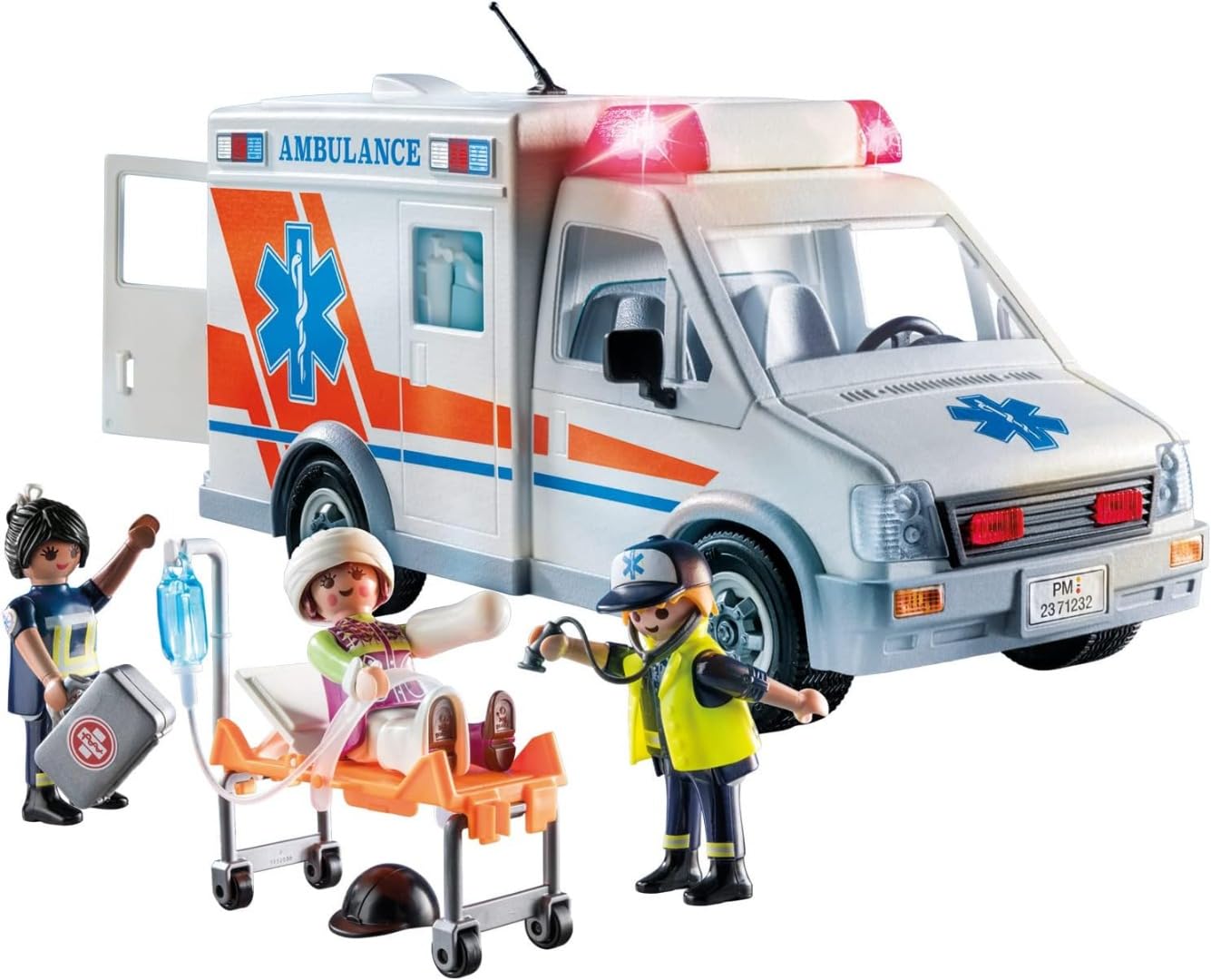 Ambulancia Playmobil con accesorios y 3 figuras