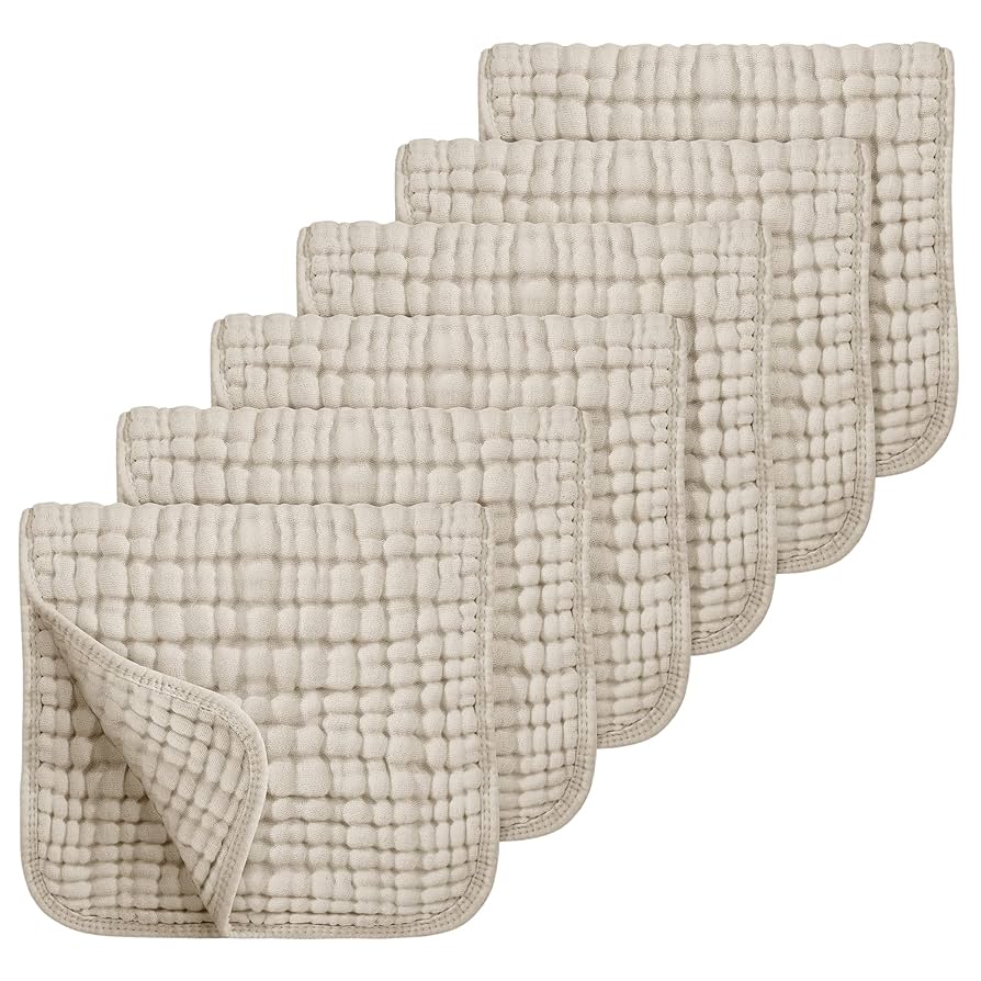 NIUBALE paños de muselina para eructar 100 % algodón, grandes, 50 x 25 cm