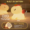 Linda luz nocturna LED para niños, recargable de silicona