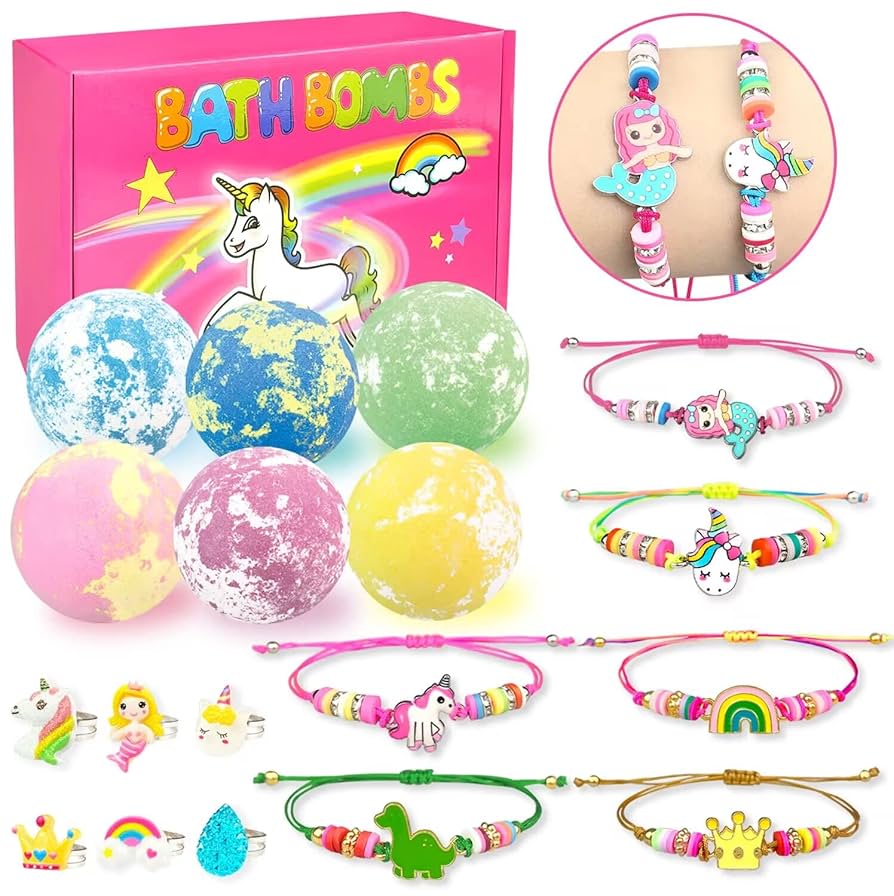 Bombas de baño para niños con sorpresa en el interior, 6 bombas de baño grandes