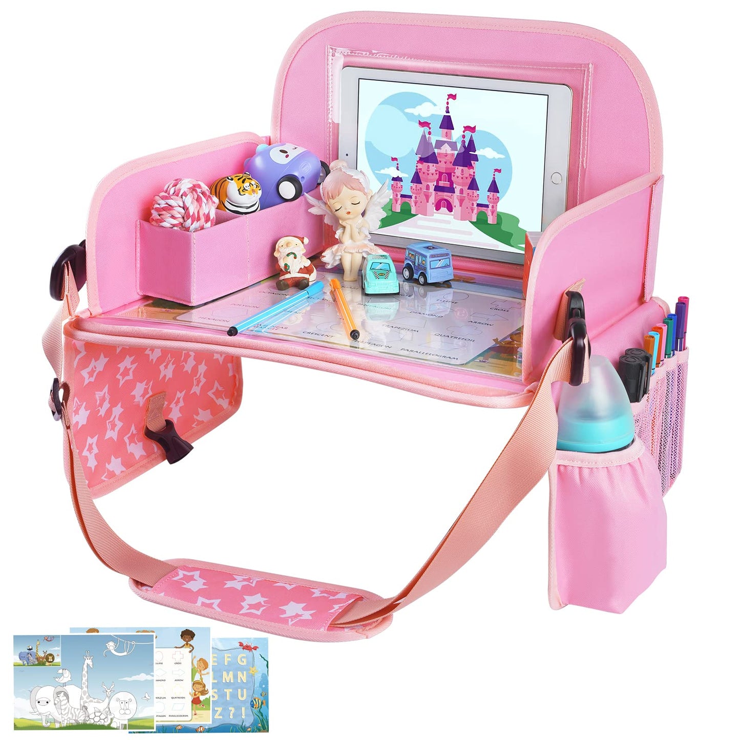 MENZOKE Store bandeja de viaje para niños para asiento de coche