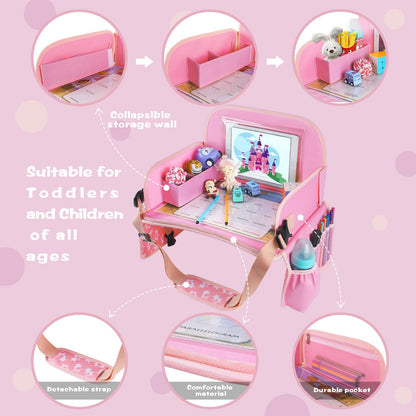 MENZOKE Store bandeja de viaje para niños para asiento de coche