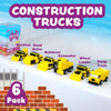 Juguetes de baño antimoho Tub Works® Construction™ Trucks, paquete de 6