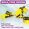 Juguetes de baño antimoho Tub Works® Construction™ Trucks, paquete de 6