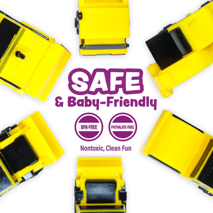 Juguetes de baño antimoho Tub Works® Construction™ Trucks, paquete de 6