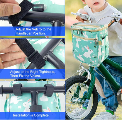 Cesta para bicicleta y accesorio decorativo frontal, resistente al agua
