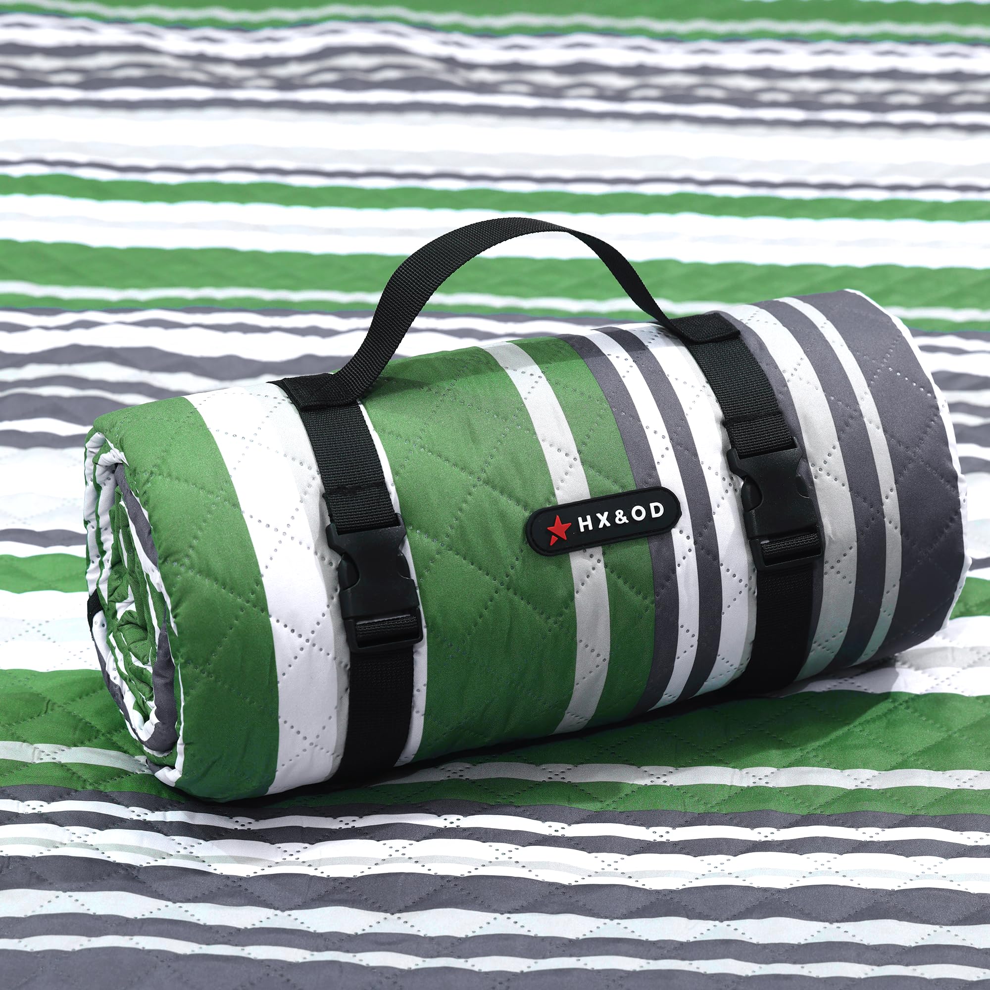 HX&OD Manta de picnic extra grande para exteriores, 80 x 80 pulgadas, impermeable