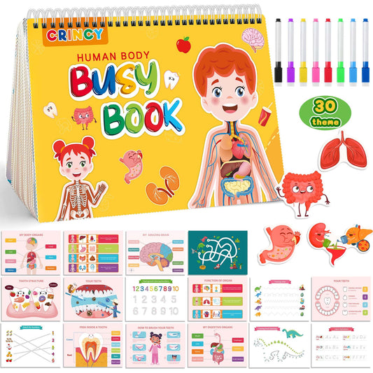 Montessori - Libro de actividades para niños, libro de anatomía del cuerpo humano