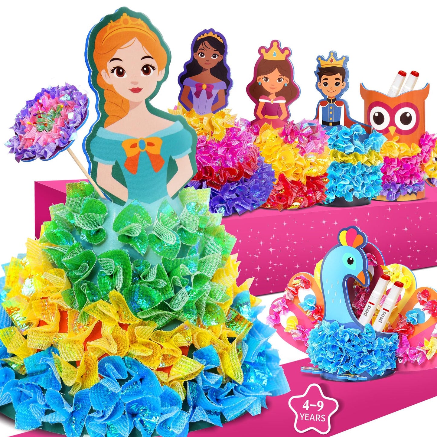 Kit de arte Princess Poke, fácil de usar, divertido y creativo, manualidades 3D sin desorden