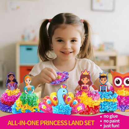 Kit de arte Princess Poke, fácil de usar, divertido y creativo, manualidades 3D sin desorden