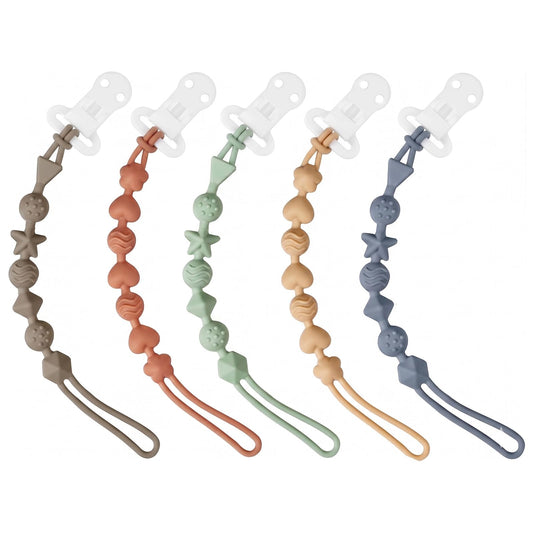 Paquete de 5 clips de silicona para chupete